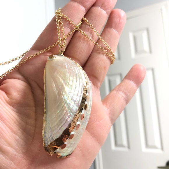 14k Gold Plated Shell Necklace - Picture 3 of 5
